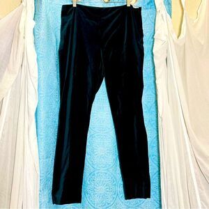 Lands’ End Velvet Mid Rise Slim Leg Dress Pants Sz 16
